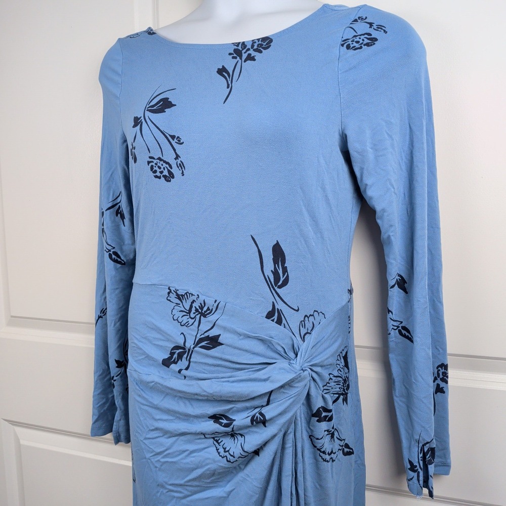 Free People Love And Be Loved Midi Dress Long Sleeve Blue Size Large